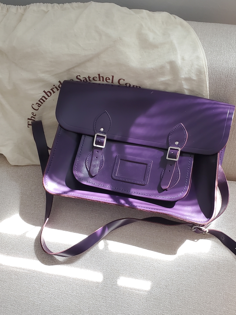 The Cambridge Satchel Company Deep Purple Leather Satchel